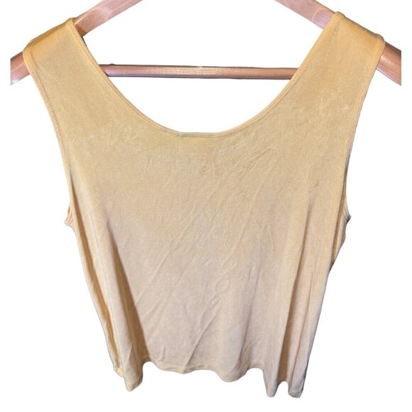 Chico's Travelers Light Yellow Scoop Neck Sleeveless Tank Top Sz XL - Picture 2 of 6